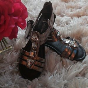 Fergalicuous Rhinestone Gladiator Sandal
